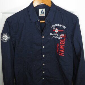 Gaastra Nautical Supplies Button-Up Shirt Men's Size L Southampton Yacht Flag